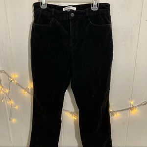 Black Low Rise Corduroy Flare Jeans